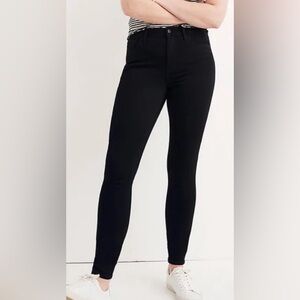 Madewell Black Skinny Jeans High-Rise Stretch
